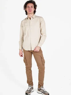 Guy Camicia da uomo in cotone a maniche lunghe