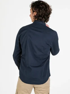 Guy Camicia da uomo in cotone a maniche lunghe
