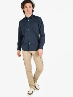 Guy Camicia da uomo in cotone a maniche lunghe