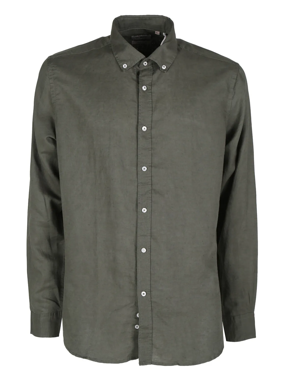 Guy Camicia da uomo in misto lino a maniche lunghe