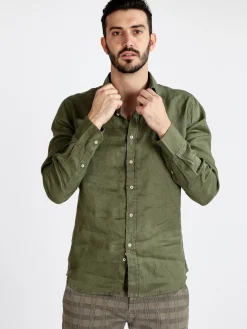Guy Camicia in lino da uomo