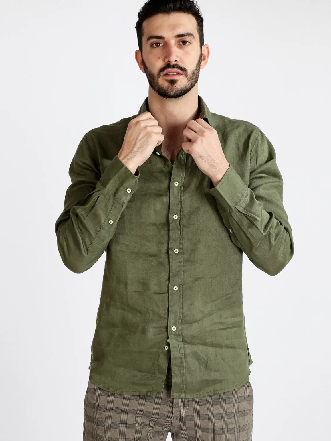 Guy Camicia in lino da uomo