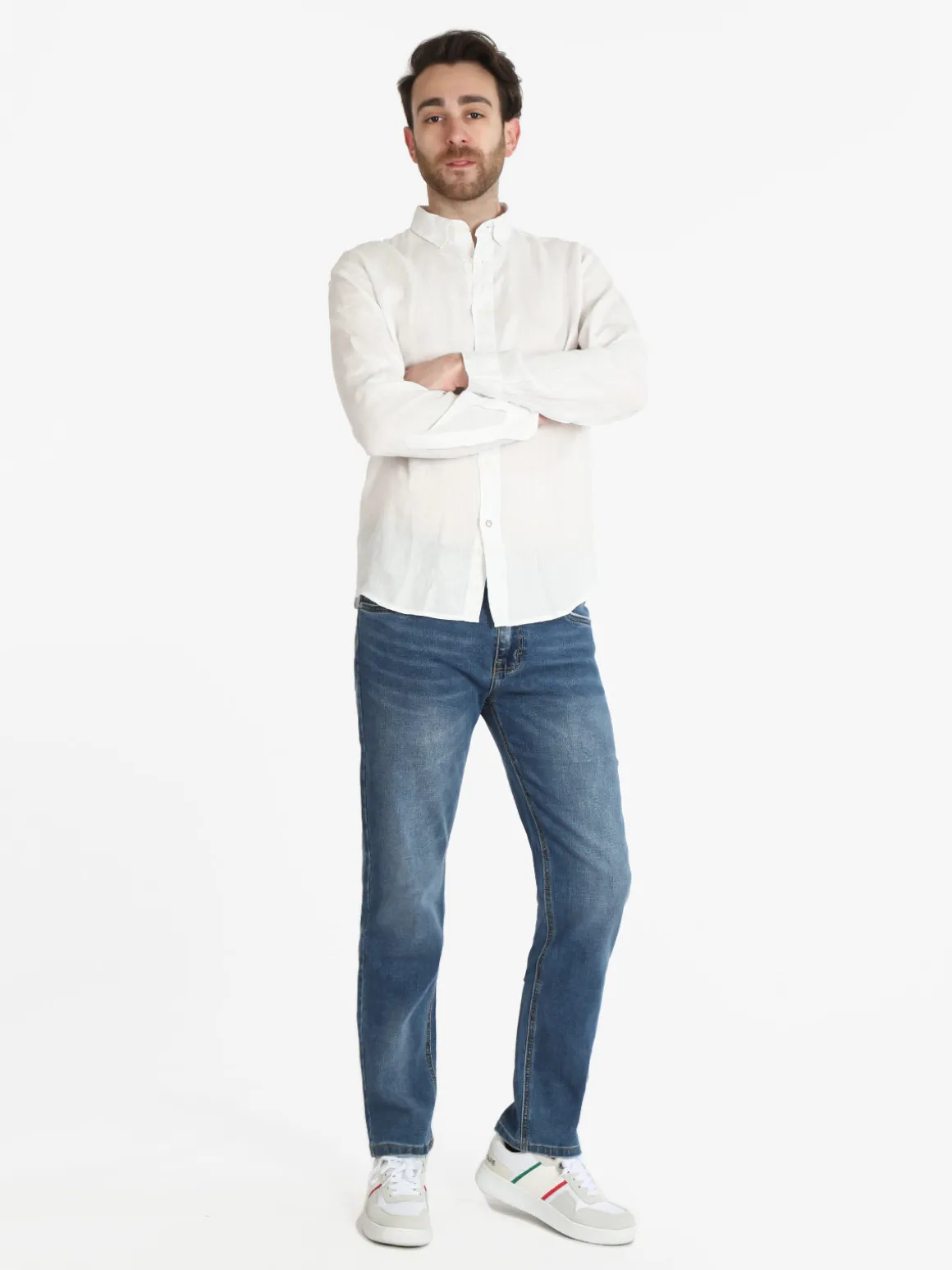 Guy Camicia uomo in lino a manica lunga