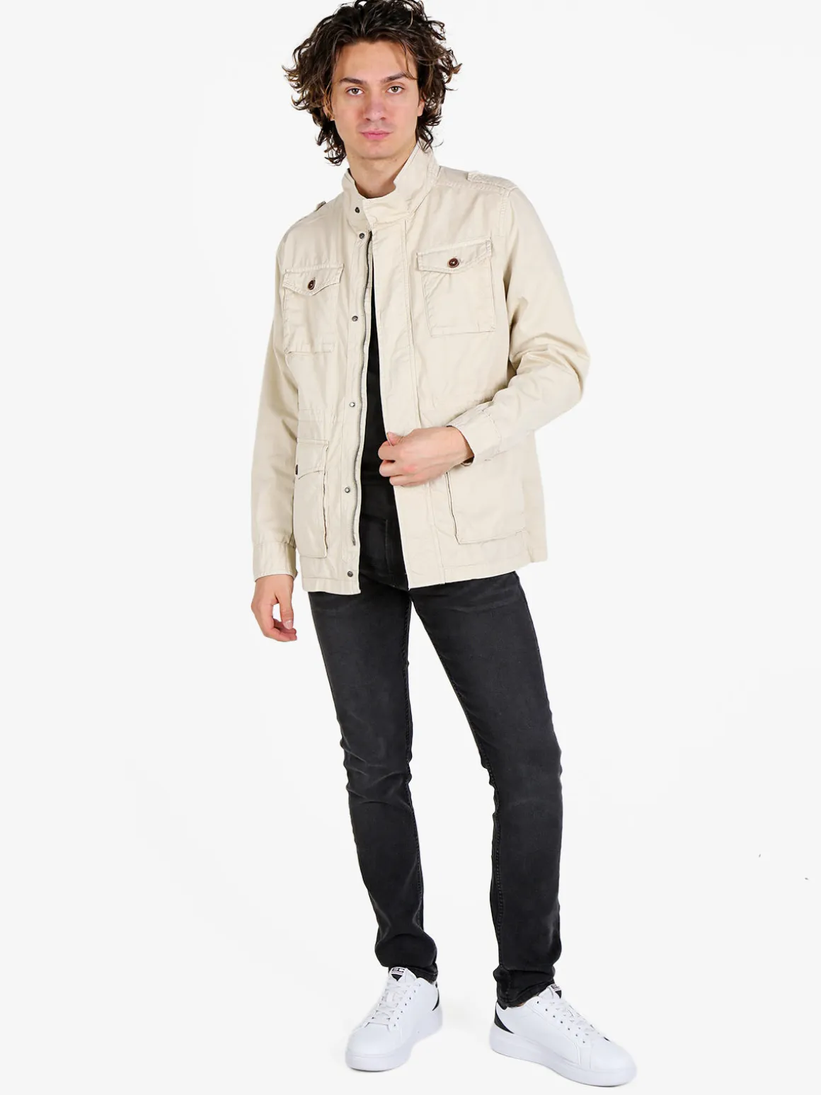 Guy Giacca casual da uomo in cotone con tasche