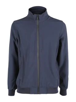 Guy Giacca da uomo con zip e interno in pile - blu scuro