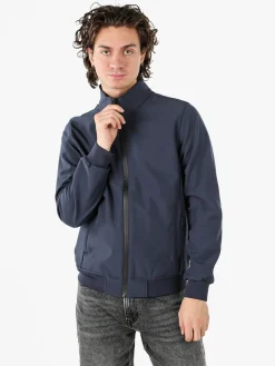 Guy Giacca da uomo con zip e interno in pile - blu scuro