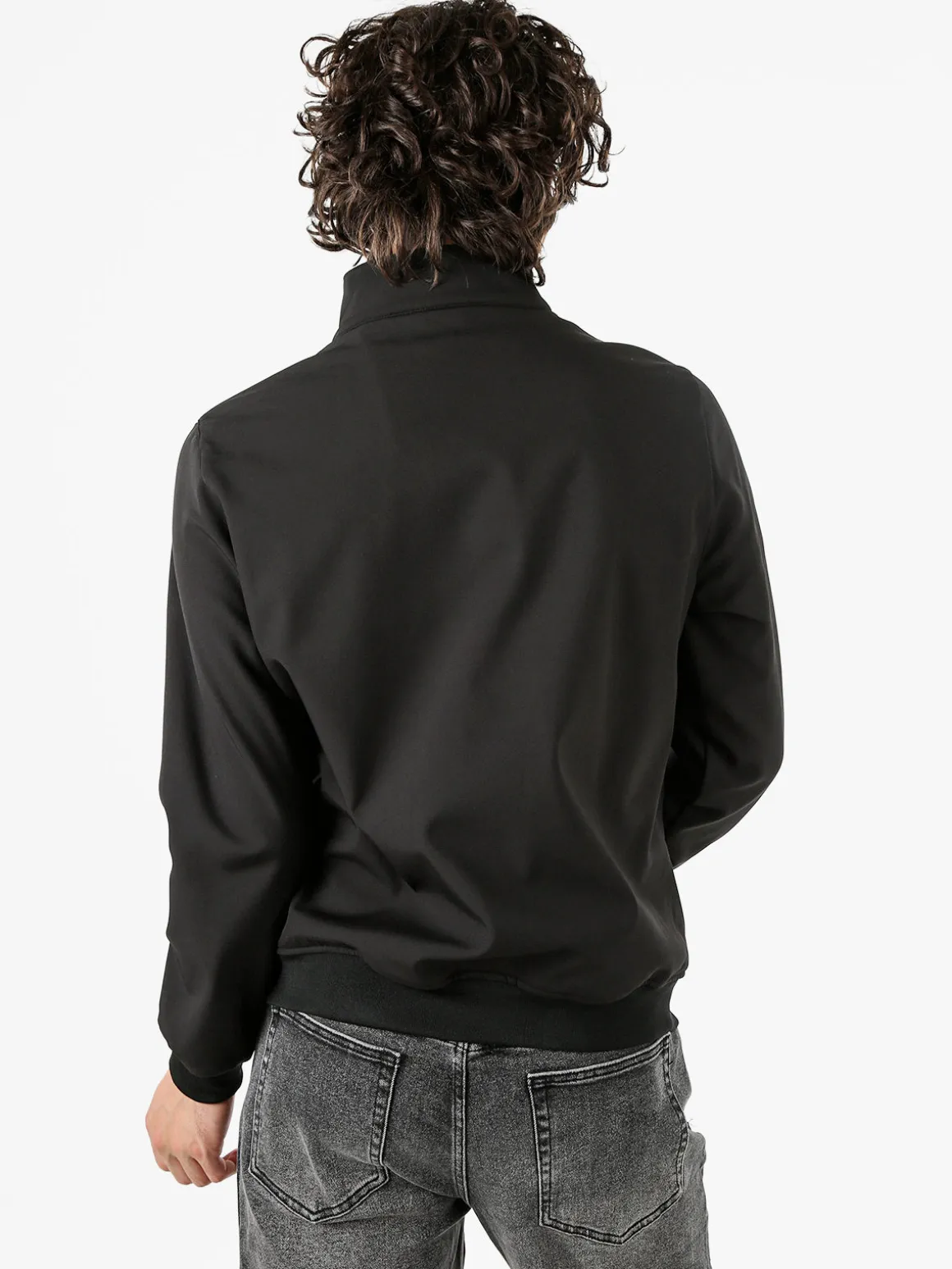 Guy Giacca da uomo con zip e interno in pile - nero