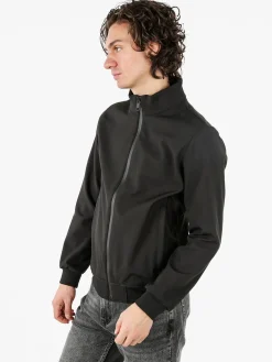 Guy Giacca da uomo con zip e interno in pile - nero