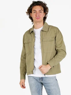 Guy Giacca da uomo in cotone con zip e tasconi