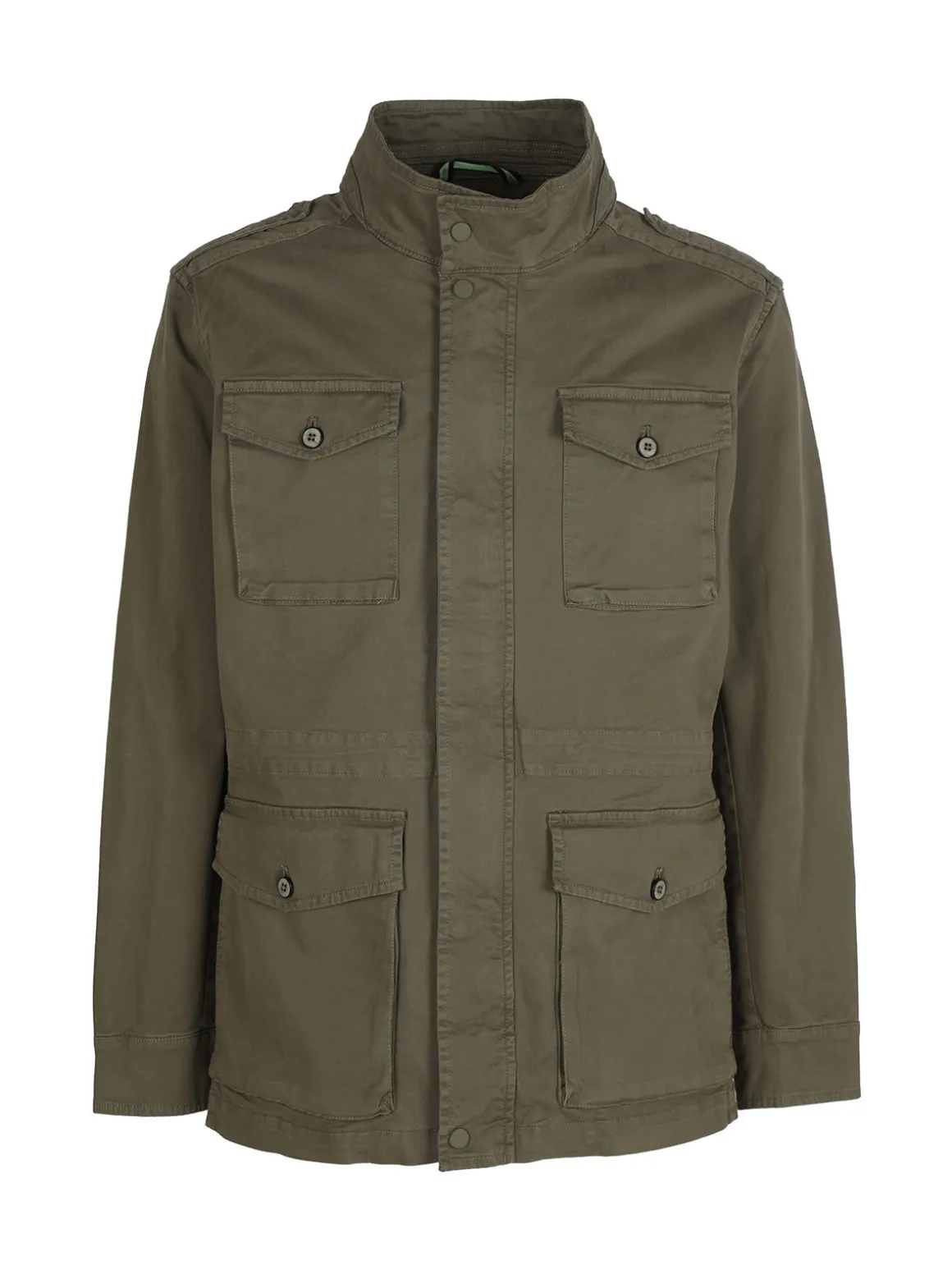 Guy Giacca da uomo modello parka con bottoni e zip