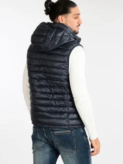 Guy Gilet da uomo imbottito con cappuccio