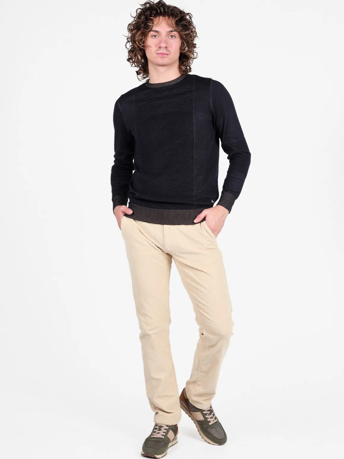 Guy Pantaloni da uomo in velluto slim fit
