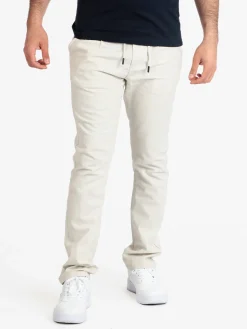 Guy Pantaloni uomo misto lino e cotone con coulisse