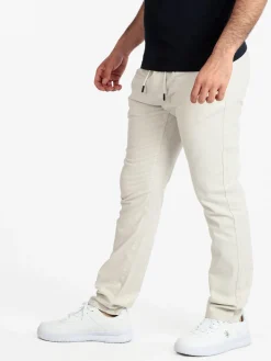 Guy Pantaloni uomo misto lino e cotone con coulisse
