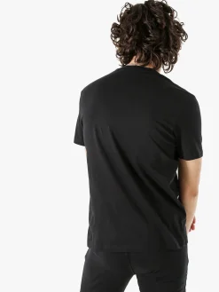Guy T-shirt girocollo da uomo in cotone - nero