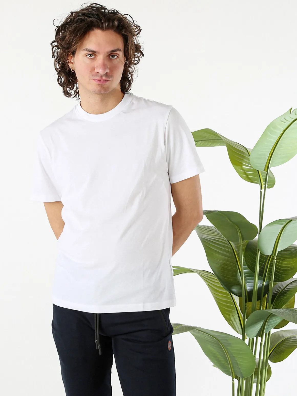 Guy T-shirt girocollo da uomo in cotone - bianco