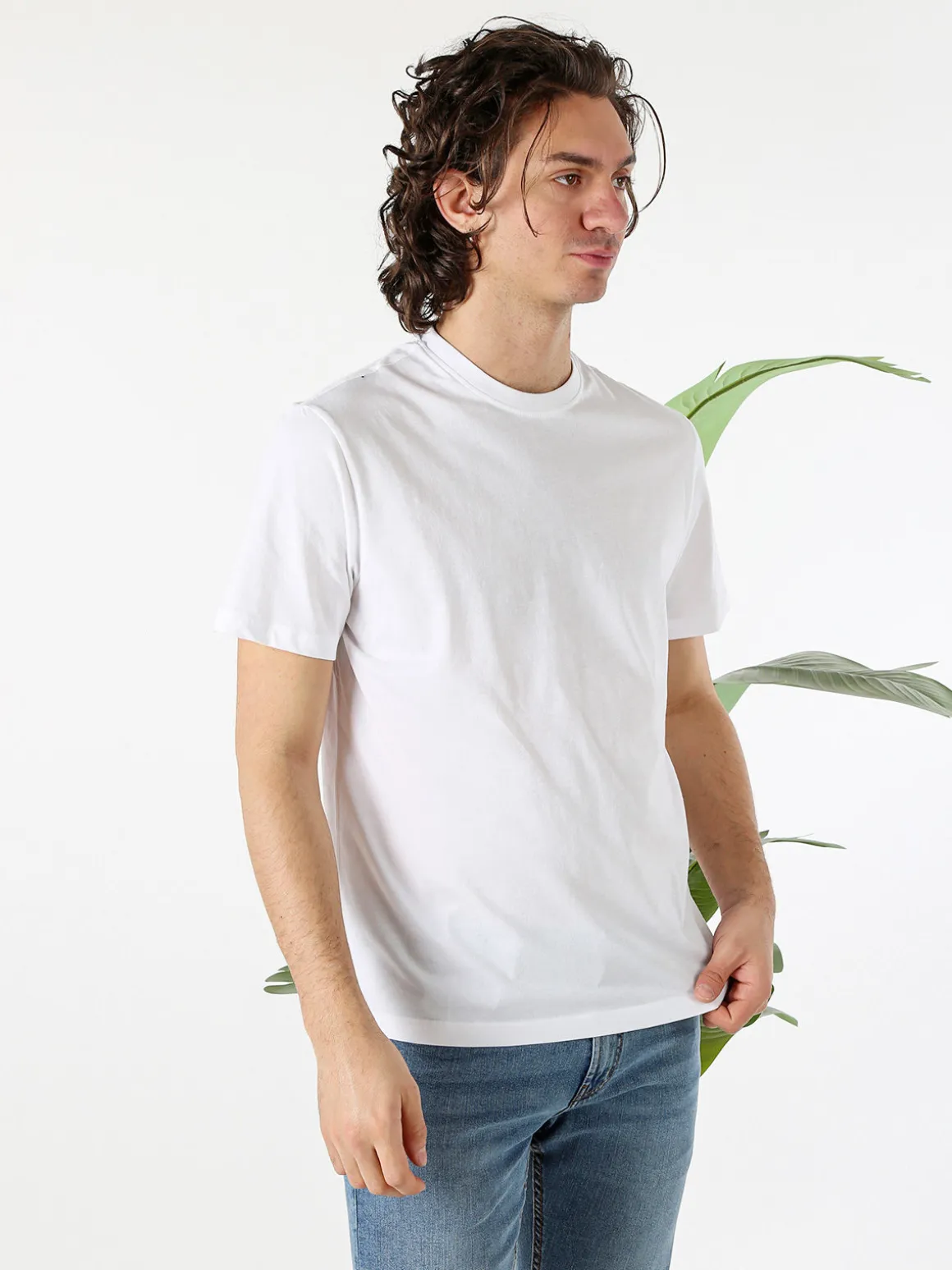 Guy T-shirt girocollo da uomo in cotone - bianco