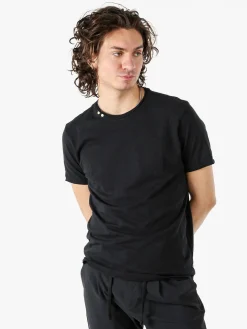 Guy T-shirt girocollo da uomo in cotone - nero