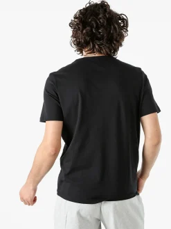 Guy T-shirt girocollo da uomo in cotone - nero