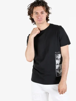 Guy T-shirt uomo in cotone con stampa sul fondo