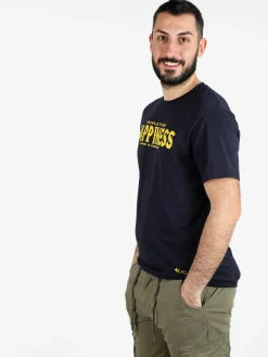 Happiness T-shirt da uomo con stampa