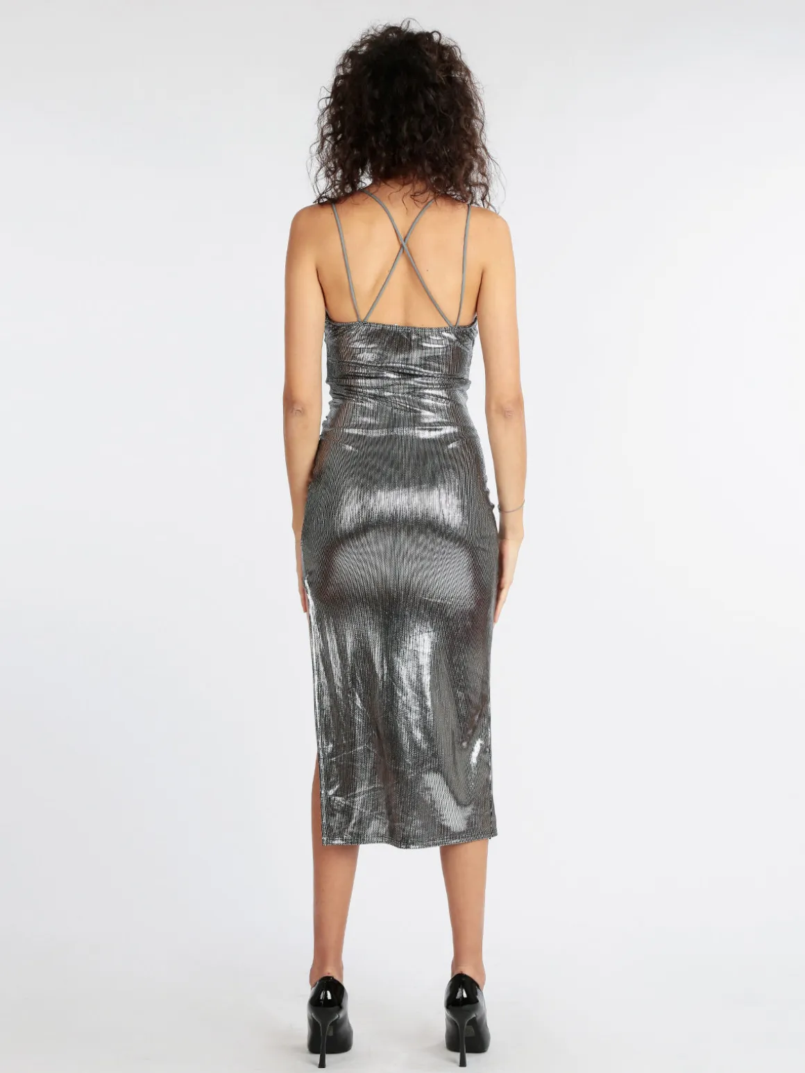 Hdl Milano Abito lungo con lurex donna
