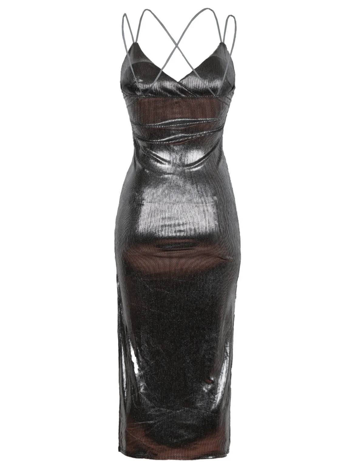 Hdl Milano Abito lungo con lurex donna