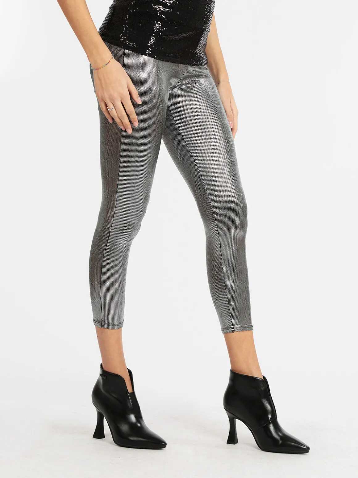 Hdl Milano Leggings donna con lurex