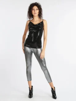 Hdl Milano Leggings donna con lurex