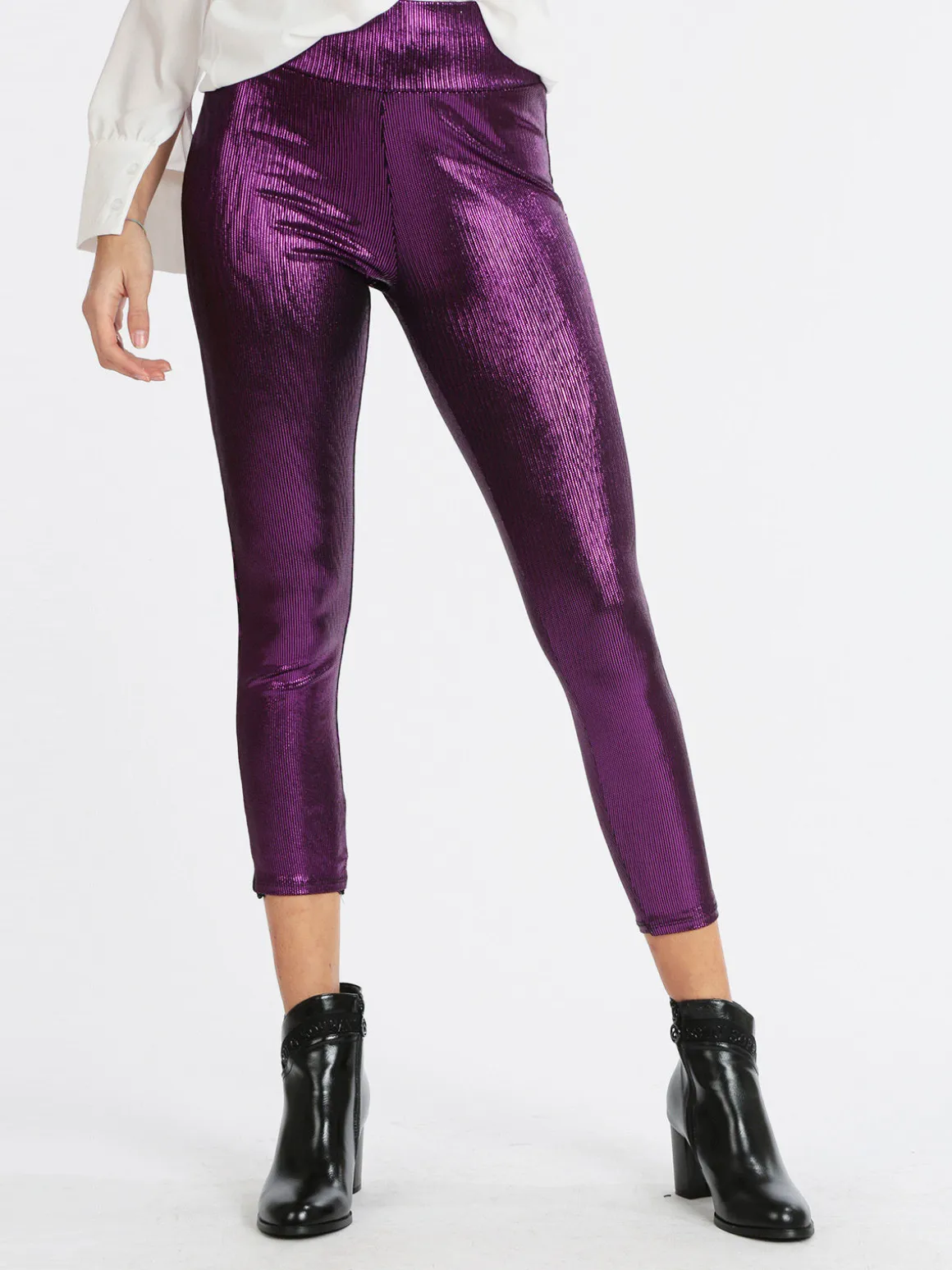 Hdl Milano Leggings donna con lurex