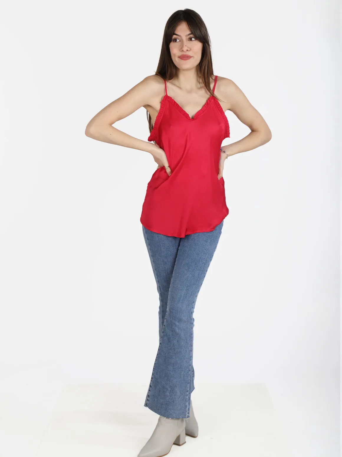 Hdl Milano Top donna con scollo a V