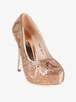 Hdluum Decolletè donna con glitter e tacco a spillo