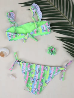 Hello Bikini Bikini unicorno da bambina con elastico per capelli