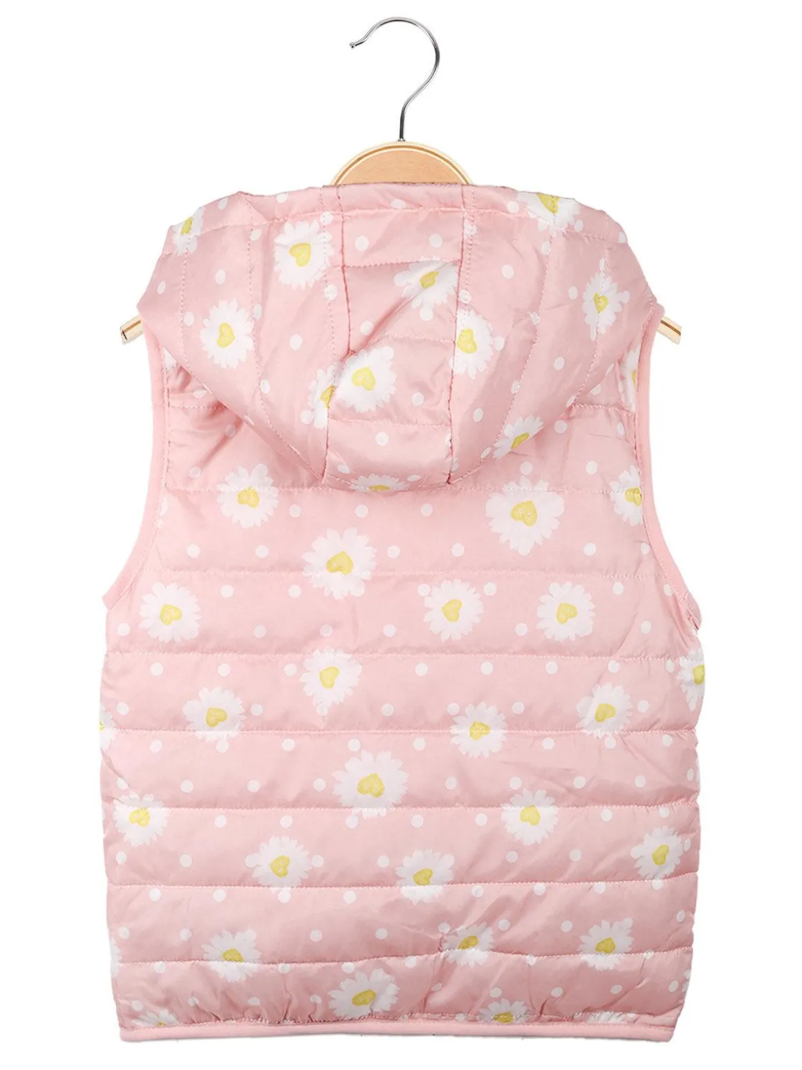 Hello Girl Gilet bambina imbottito con cappuccio