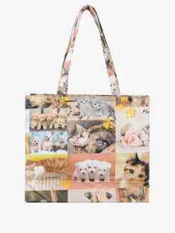 Hernan Borsa shopper della spesa con stampe - giallo
