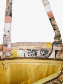 Hernan Borsa shopper della spesa con stampe - giallo