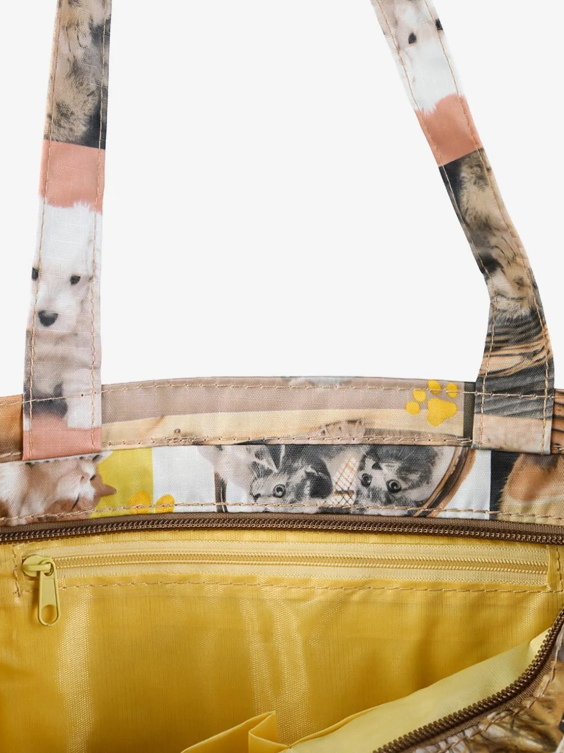 Hernan Borsa shopper della spesa con stampe - giallo