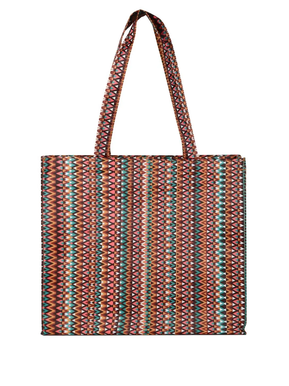Hernan Borsa shopper della spesa con stampe - cuoio