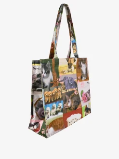 Hernan Borsa shopper della spesa con stampe - rosa