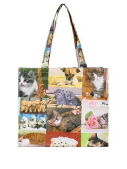 Hernan Borsa shopper della spesa con stampe - rosa