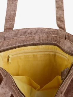 Hernan Borsa shopper della spesa con stampe - cammello