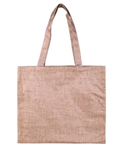 Hernan Borsa shopper della spesa con stampe - cammello