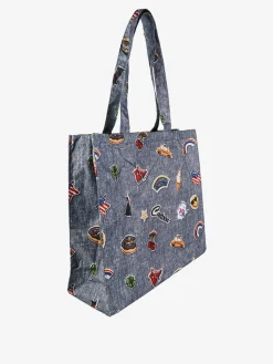 Hernan Borsa shopper della spesa con stampe - jeans