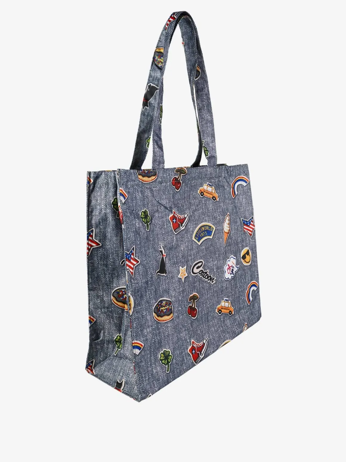 Hernan Borsa shopper della spesa con stampe - jeans