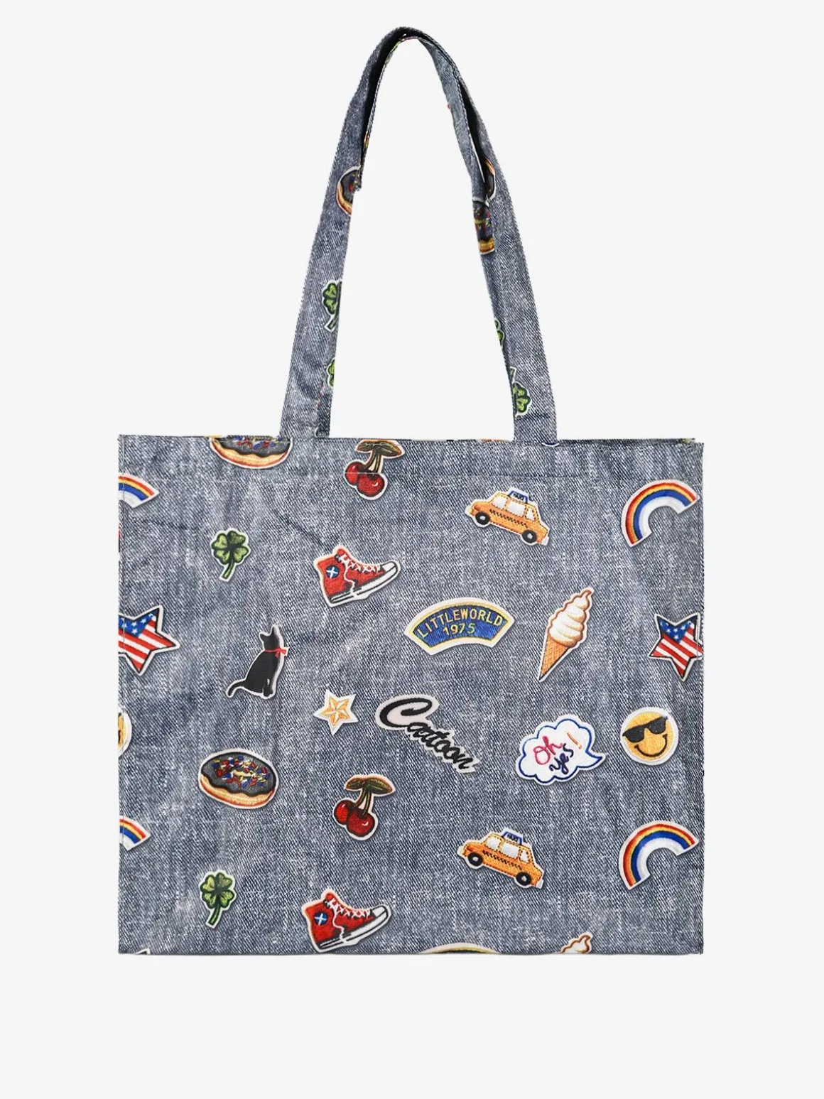 Hernan Borsa shopper della spesa con stampe - jeans