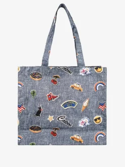 Hernan Borsa shopper della spesa con stampe - jeans
