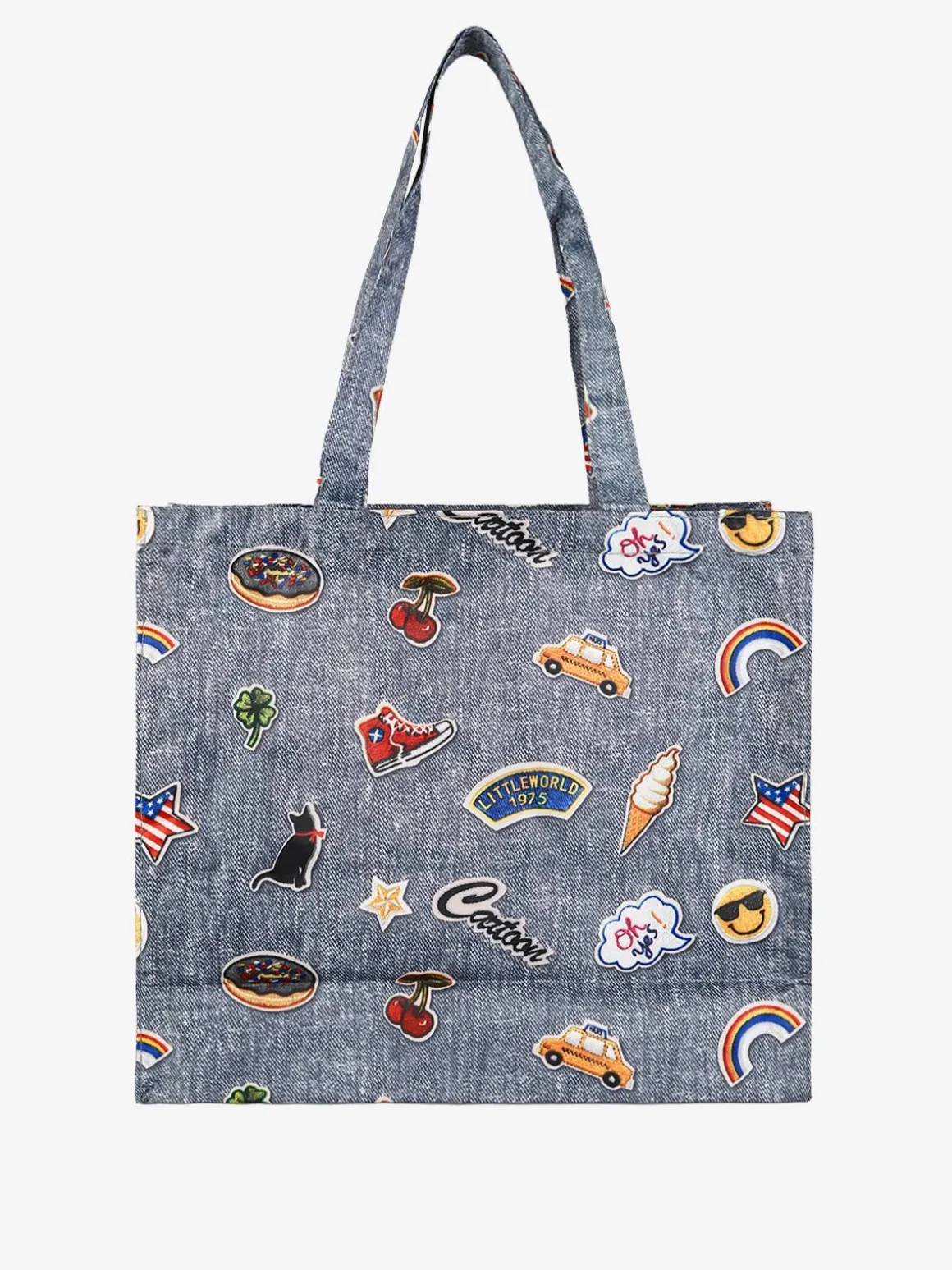 Hernan Borsa shopper della spesa con stampe - jeans