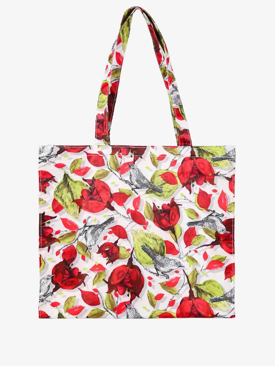 Hernan Borsa shopper della spesa con stampe - rosso