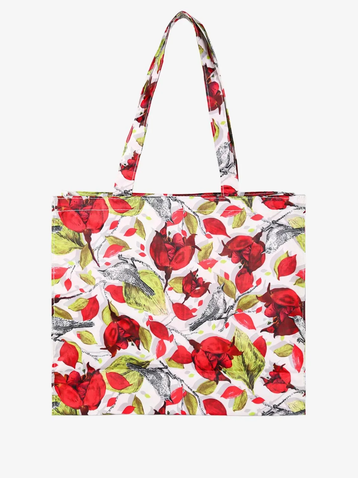 Hernan Borsa shopper della spesa con stampe - rosso