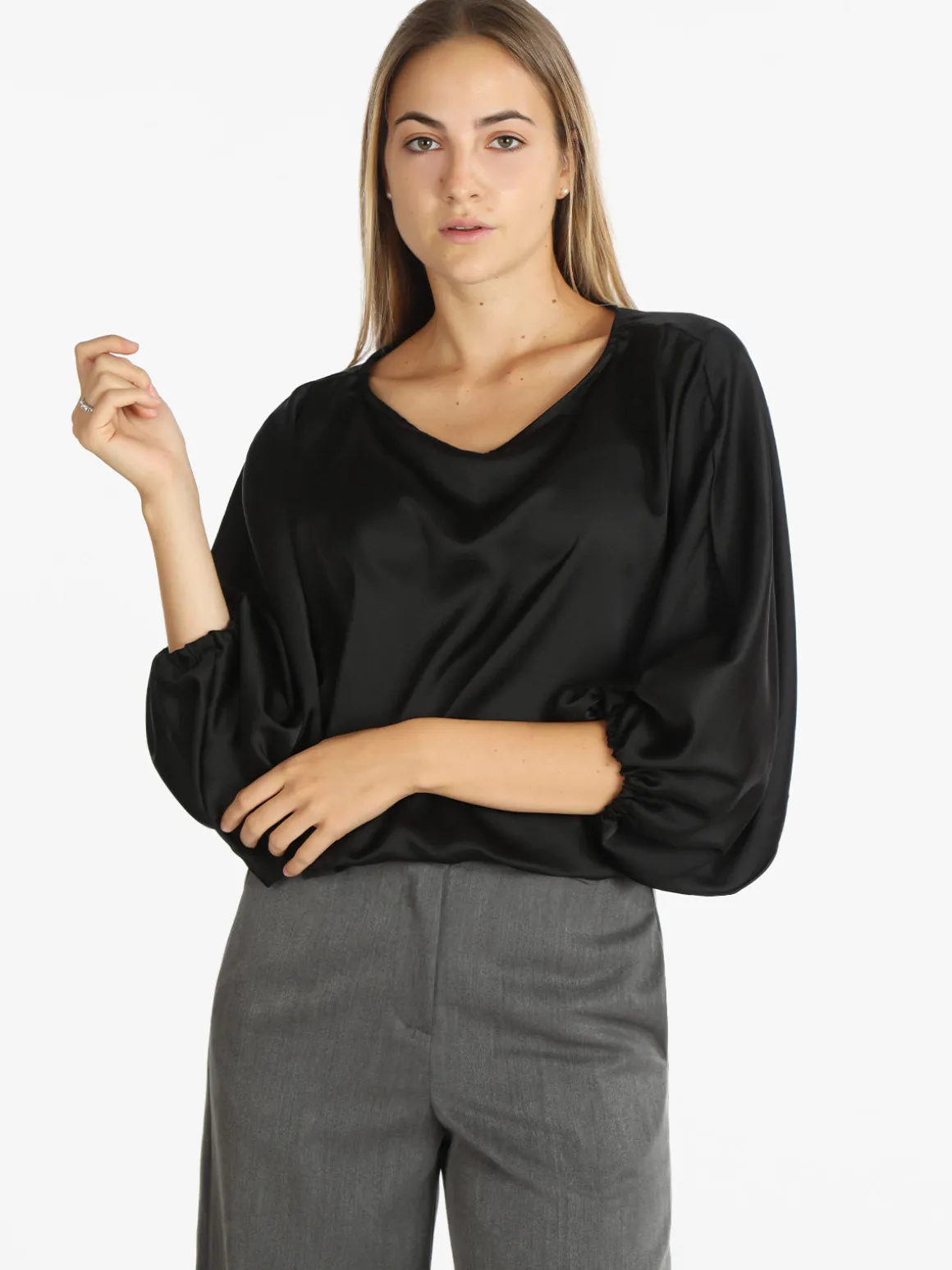 H & G Maxi blusa da donna con maniche ampie